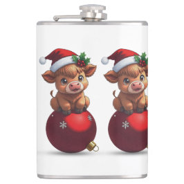 Cantil adorable baby highland cow sitting