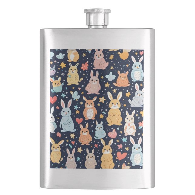Cantil Adorable Soft Pastel Baby Animal Classic Flask (Frente)