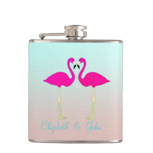 Cantil Adoráveis Flamingos Rosa Apaixonados-Personalizado