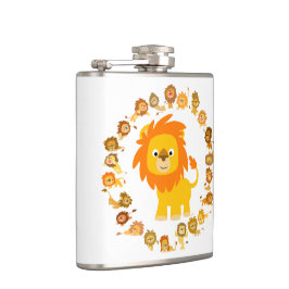 Cantil Adorável Garrafa Hip Flask Mandala de Leão Cartoon