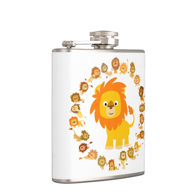 Cantil Adorável Garrafa Hip Flask Mandala de Leão Cartoon (Direita)