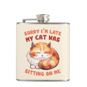 Cantil Adorável Laranja Tabby Cat. Desculpe-me por estar 