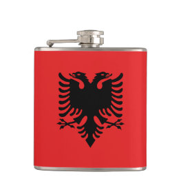 Cantil Albanês Flag & Heart, viagem Albânia/fãs desportiv