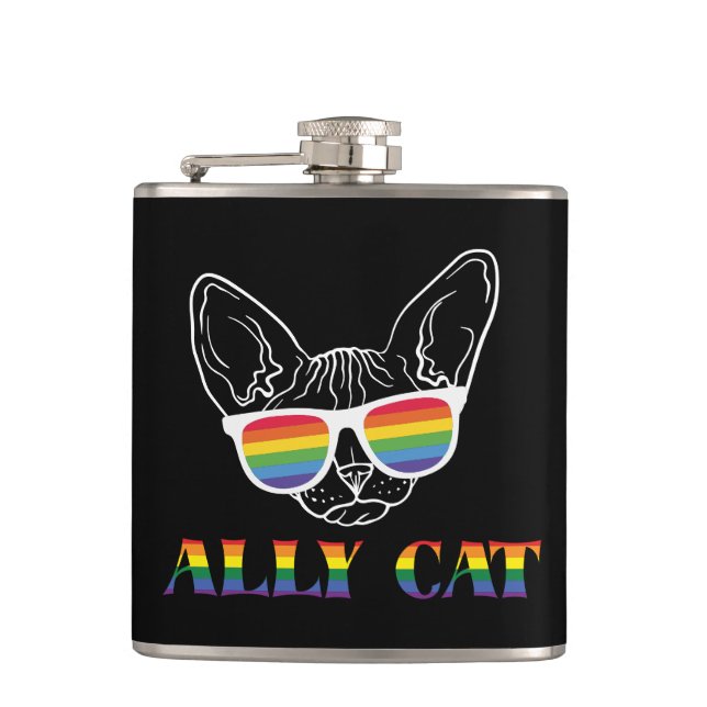Cantil Ally Cat - Gato de Orgulho Gato com Óculos de Sol  (Frente)