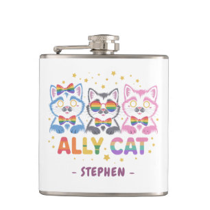 Cantil Ally Cat - Orgulho LGBTQ de Gato Colorido