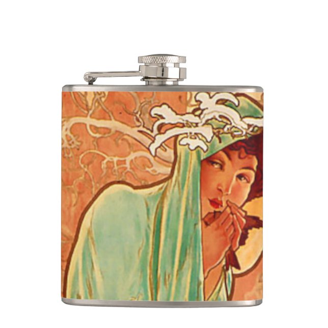 Cantil Alphonse Mucha Art Nouveau Winter (Frente)