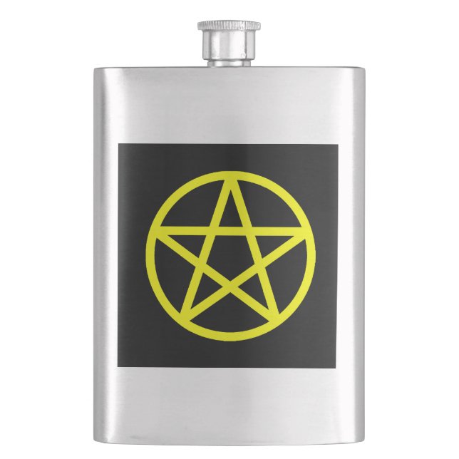 Cantil Amarelo na garrafa preta do Pentacle (Frente)