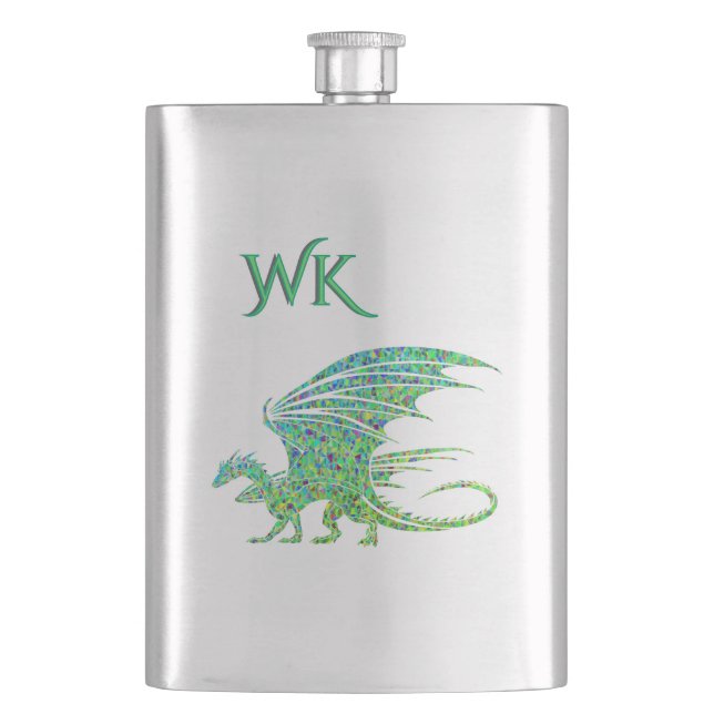 Cantil Amazing Green Mosaic Dragon Monogram  (Frente)