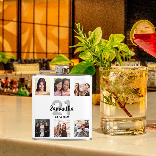 Cantil Amigos de colagem de fotos do monograma branco de  (Criador carregado)