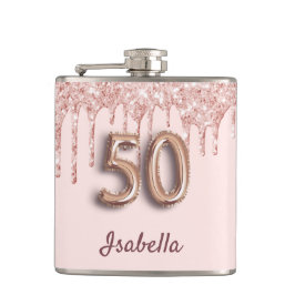 Cantil Amigos de pincel dourado de rosa de 50 anos