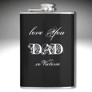 Cantil 'Amo Você Pai' De...Personalizado Branco Preto Pra