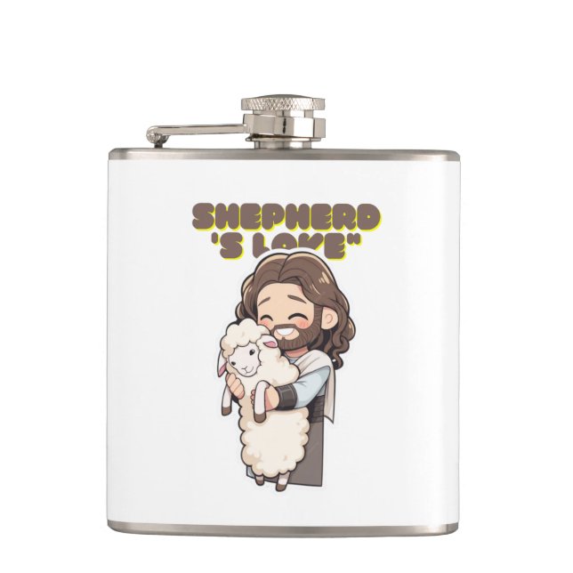 Cantil Amor de Shepherd de Natal com Lamb por Holiday Jo (Frente)