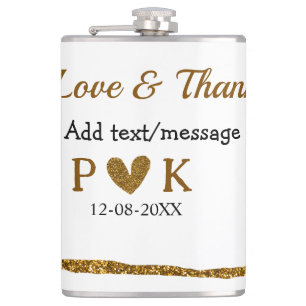 Cantil Amor e agradecimento adicionam nome do casal doura