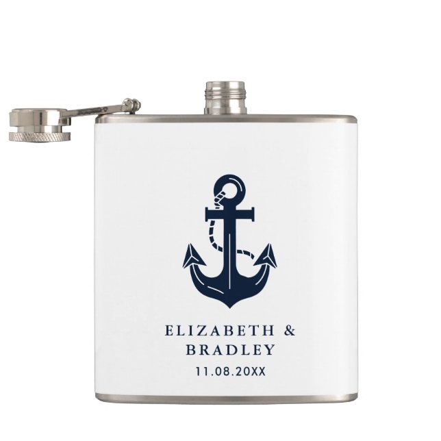 Cantil Âncora Azul Marinho Nupcial Personalizada (Aberto)