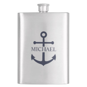 Cantil Âncora Azul Marinho Personalizada Nome