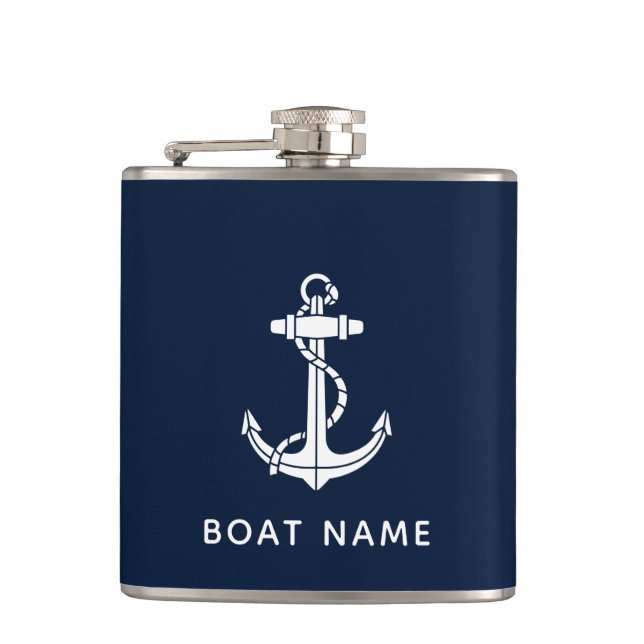 Cantil Âncora de Barco Náutico e Nome Personalizado (Frente)