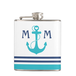 Cantil Âncora do Coração Náutico Turquesa