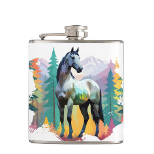 Cantil Animais De Arte Do Vetor De Cavalo Na Natureza Maj