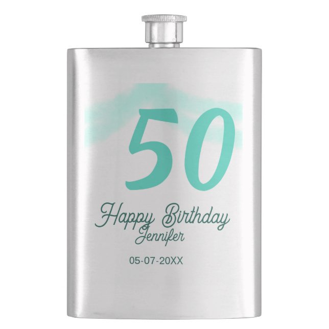 Cantil aniversário de 50 anos adicionar nome data ano ver (Frente)