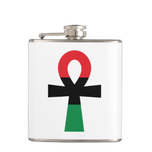 Cantil Ankh vermelho, preto & verde