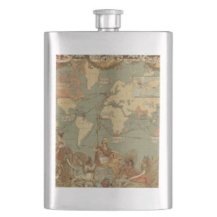 Cantil Antecipação do Mapa Mundial 1886 Ilustrada