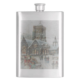 Cantil Antigos Papais noeis com crianças em frente a uma