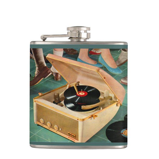 Cantil Anúncio do reprodutor de discos portáteis dos anos (Frente)