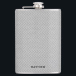 Cantil Aparência de Metal Prateado Raspado<br><div class="desc">Ousada, moderna e construída para impressionar - esta Garrafa de Visão de Metal Ranhurado Prata pela Socialite Designs canaliza a força industrial com uma estética texturizada e elegante. Com uma impressão realista em estilo de metal ranhurado em tons de prata frios, esta garrafa oferece um visual robusto e refinado perfeito...</div>