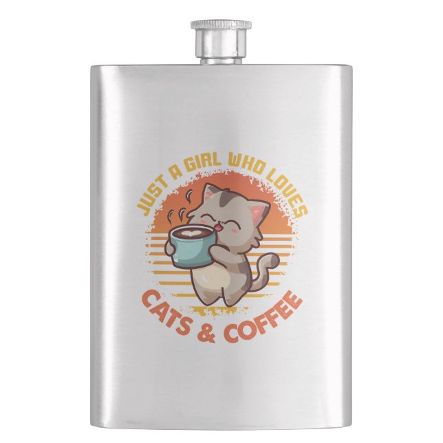 Cantil Apenas Uma Menina Que Ama Cats E Café (Frente)