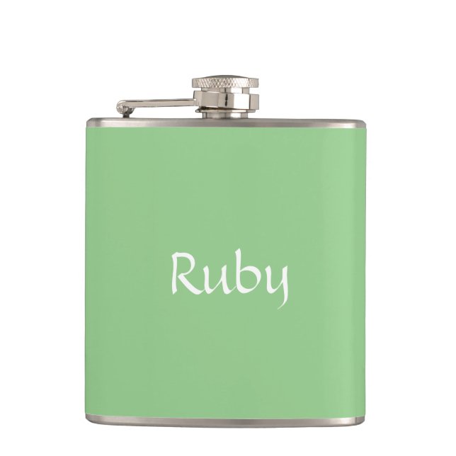 Cantil Apple verde personalizou a garrafa (Frente)