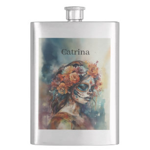 Cantil Aquarela Personalizada Catrina Día de los Muertos