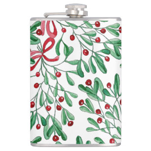 Cantil Aquarela Pintada à Mão de Visco Rústico de Natal