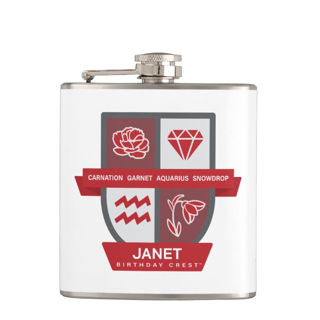 Cantil Aquarius Birthday Crest™ para 20-31 de Janeiro (Frente)