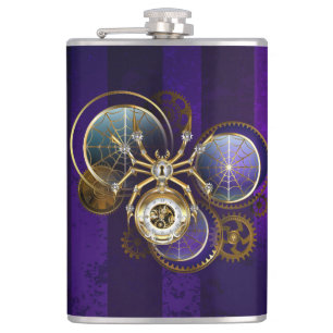 Cantil Aranha Steampunk no fundo roxo
