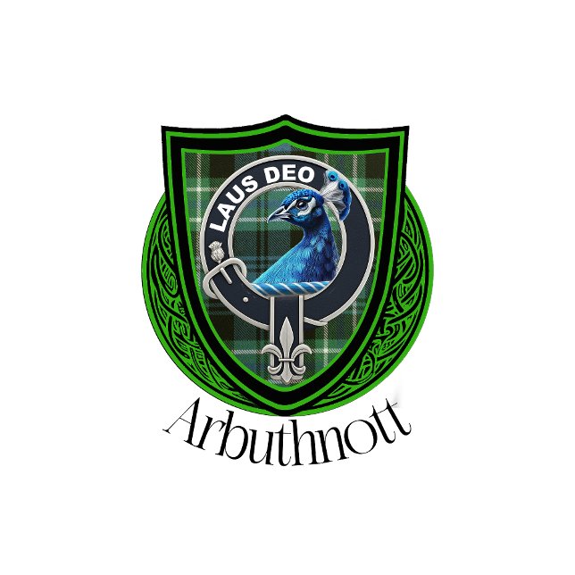 Cantil Arbuthnott Scottish Clan Tartan e Crest (Criador carregado)