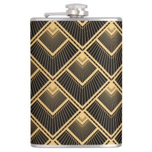 Cantil Art Deco Black Dourado: Geométrico