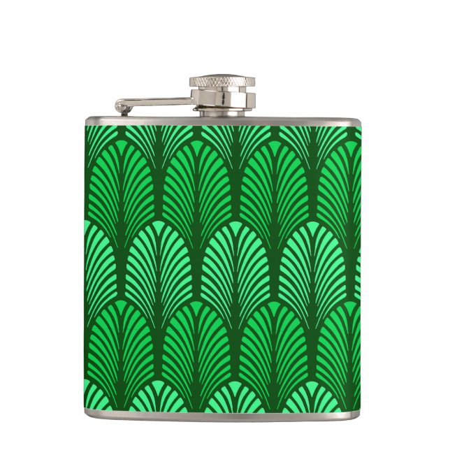Cantil Art Deco Feather Pattern, Emerald Green (Frente)