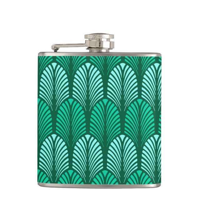 Cantil Art Deco Feather Standard, Turquoise e Aqua (Frente)