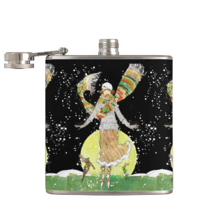 Cantil Art Deco Skater Girl in the Snow