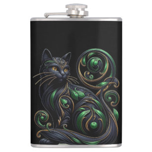 Cantil Art Nouveau Black Cat Celtic Vinyl Wrapped