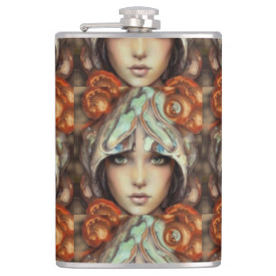 Cantil Art nouveau dama artista designer de cogumelo