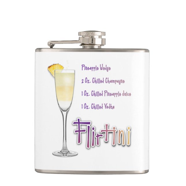 Cantil Arte da Receita do Coquetel Flirtini de Abacaxi Mi (Frente)
