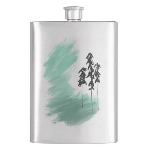 Cantil Arte de árvore verde escandinava simples menta mod