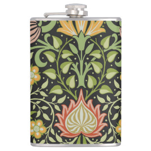 Cantil Arte de Azulejo Floral Persa Preto William Morris