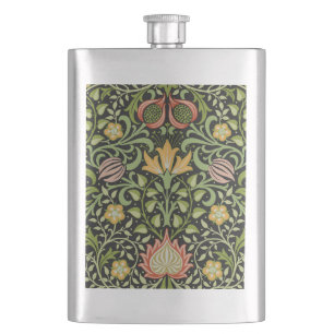 Cantil Arte de Azulejo Floral Persa Preto William Morris