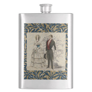 Cantil Arte de casamento vitoriano vintage de 1844