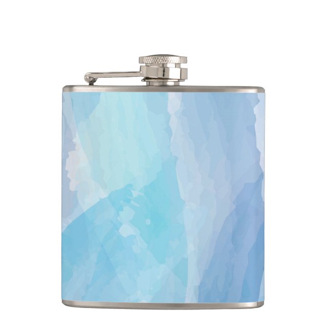 Cantil Arte de pincel azul, abstrato, cor de água legal (Frente)