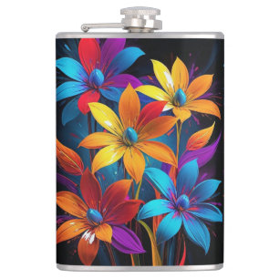 Cantil Arte Floral Colorida Abstrata Vibrante-32908