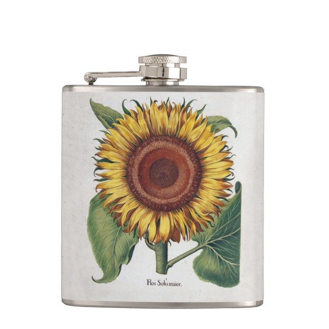 Cantil Arte Floral de Girassol Vintage Damask (Frente)