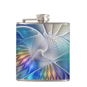 Cantil Arte Floral Fractal, Flor Abstrata Colorida